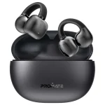 Promate AudioFit™ AirClip – Open Ear Clip-On TWS Earbuds (Black)