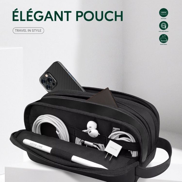 Green Lion Elegant Pouch - Black 02