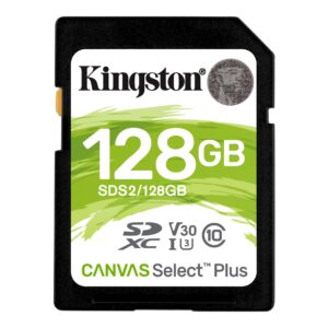 Kingston Canvas Select Plus 128GB SD Card (SDXC UHS-I)