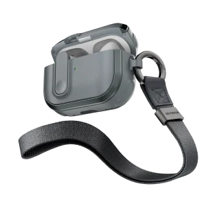 Mageasy Odyssey with Wrist Strap – AirPods Pro 1/2 Protective Case (Metal Blue Gray)