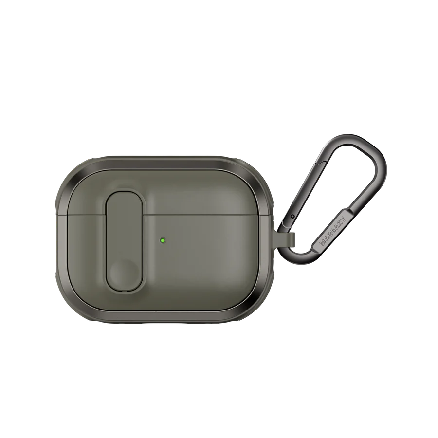 Mageasy Odyssey – AirPods Pro 1:2 Protective Case (Metal Green) 01