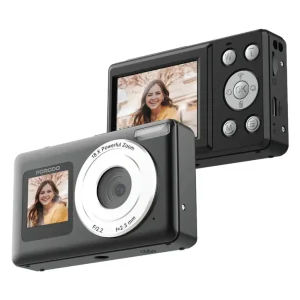 Porodo Dual Screen Digital Camera – 18x Digital Zoom, 48MP