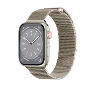 SwitchEasy Mesh Stainless Steel Apple Watch Loop – Starlight (44/45/46/49mm)
