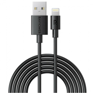 RAVPower RP-CB1014 USB-A to Lightning Cable (Black, 1 m)