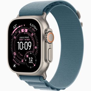 Apple Watch Ultra 3 49 mm Natural Titanium Light Blue Alpine Loop (Model MEWM4)