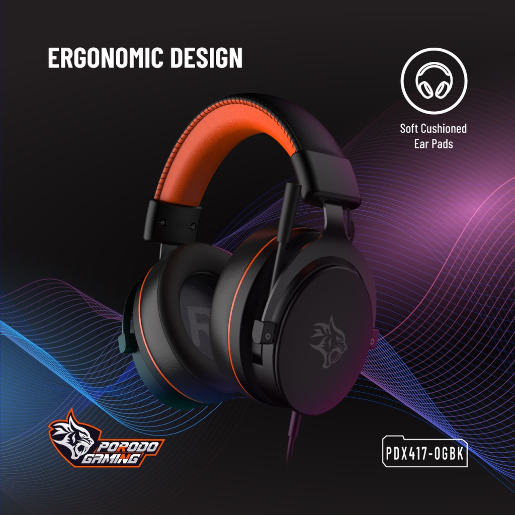 Porodo Gaming PC RGB ENC Gaming Headphones - Black (2)