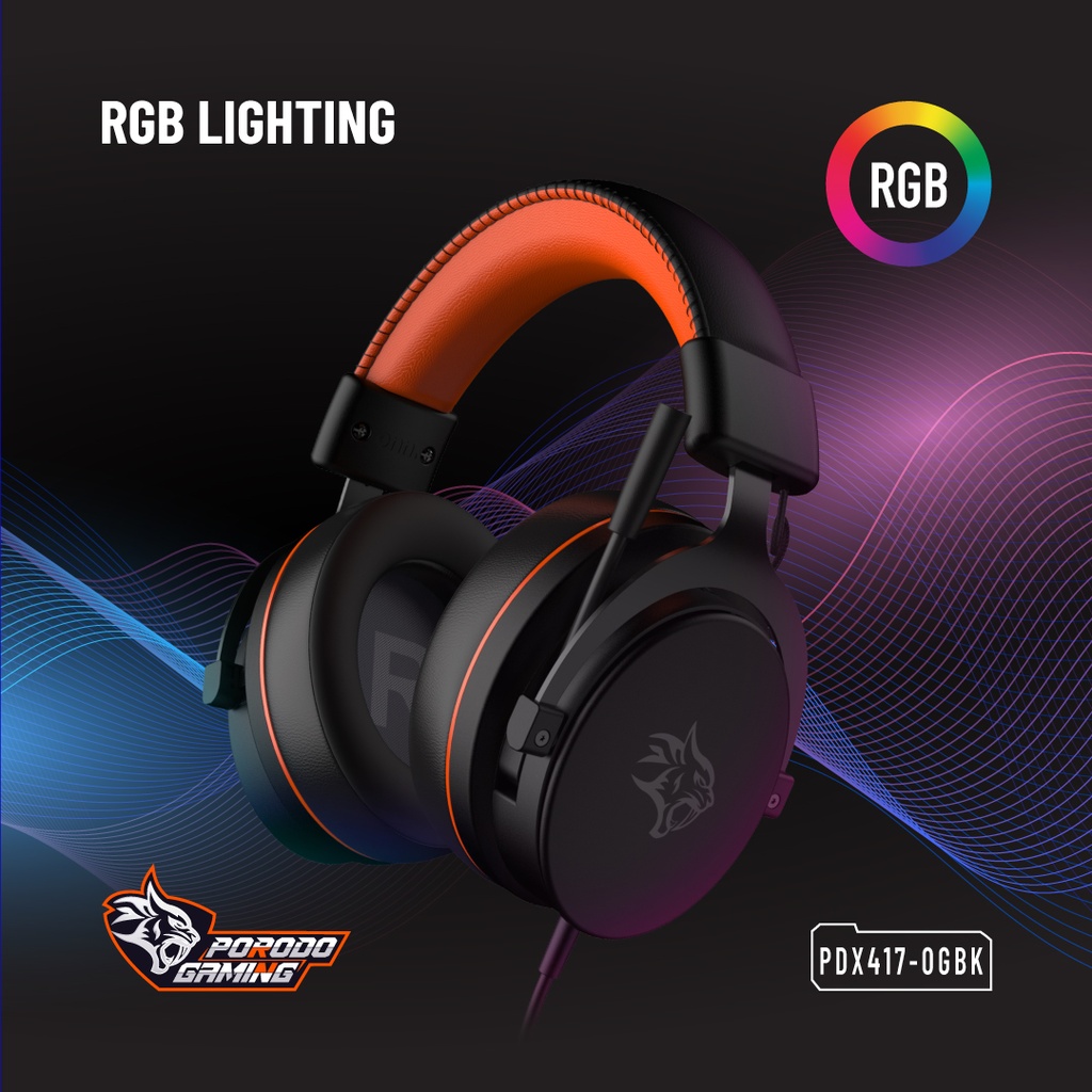 Porodo Gaming PC RGB ENC Gaming Headphones - Black (3)