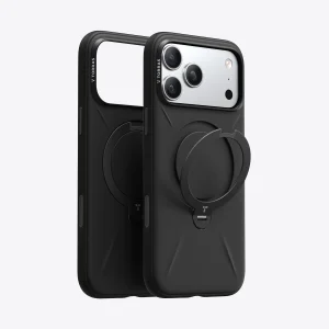 Torras Ostand Q3 Silicone for iPhone 17 Pro – Obsidian Black