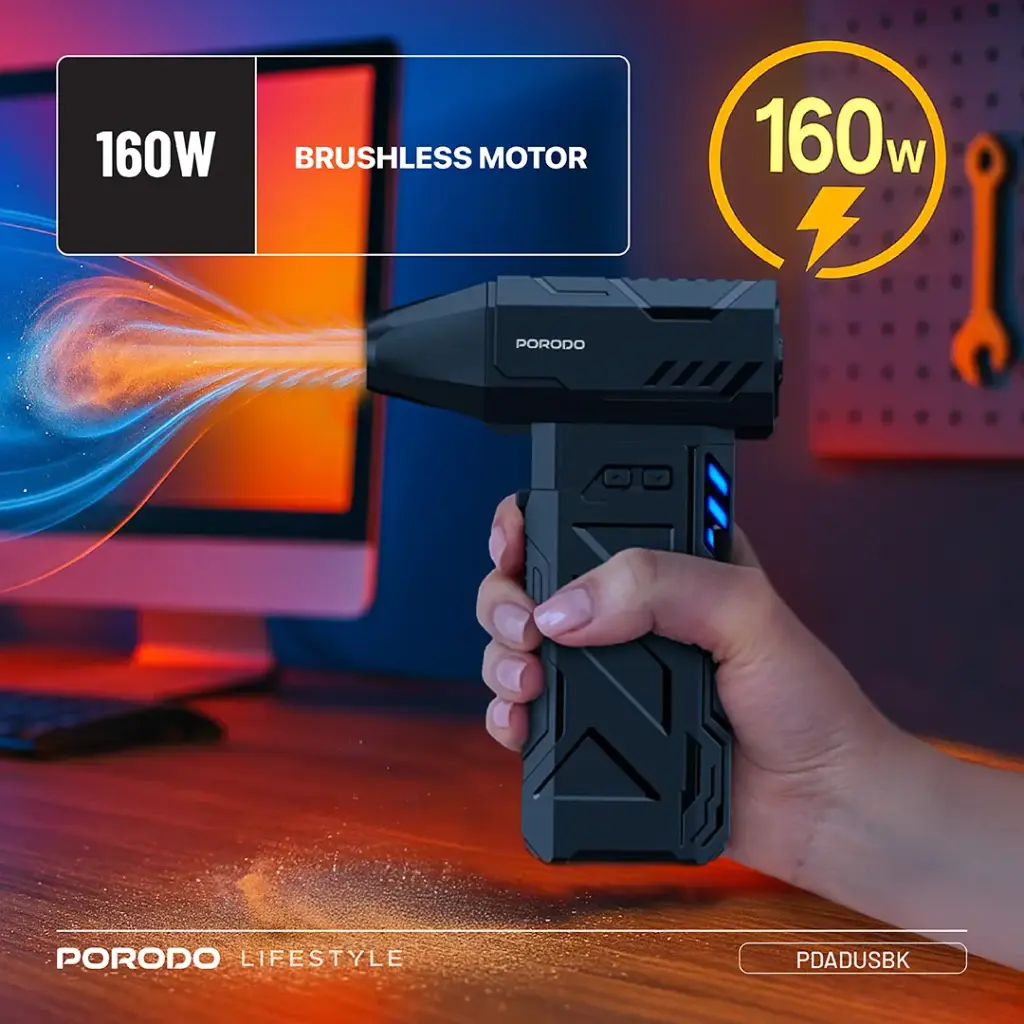 Porodo Lifestyle Turboblast Portable Air Blower - Black (3)