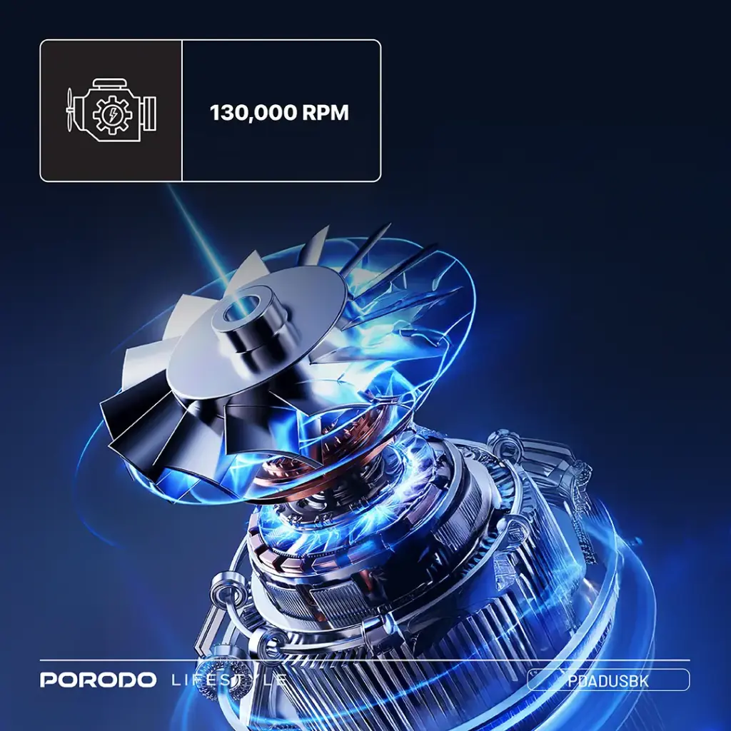 Porodo Lifestyle Turboblast Portable Air Blower - Black (5)