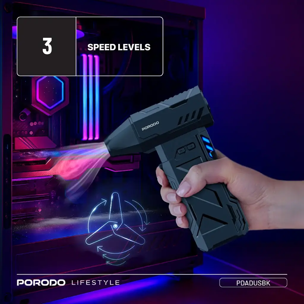 Porodo Lifestyle Turboblast Portable Air Blower - Black (8)