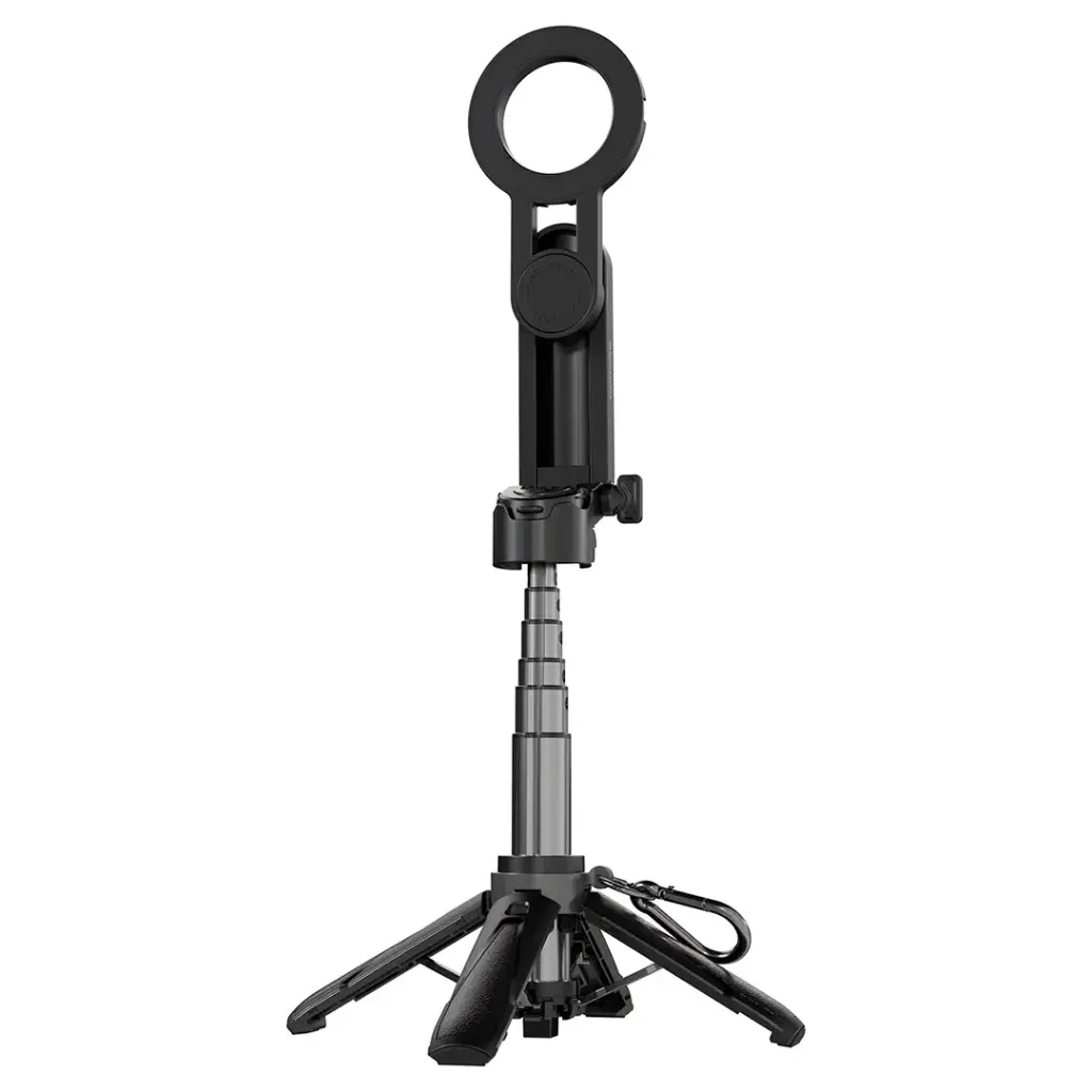 Porodo Quad-Base Selfie Stick with 360° Full Angle Rotation - Black3
