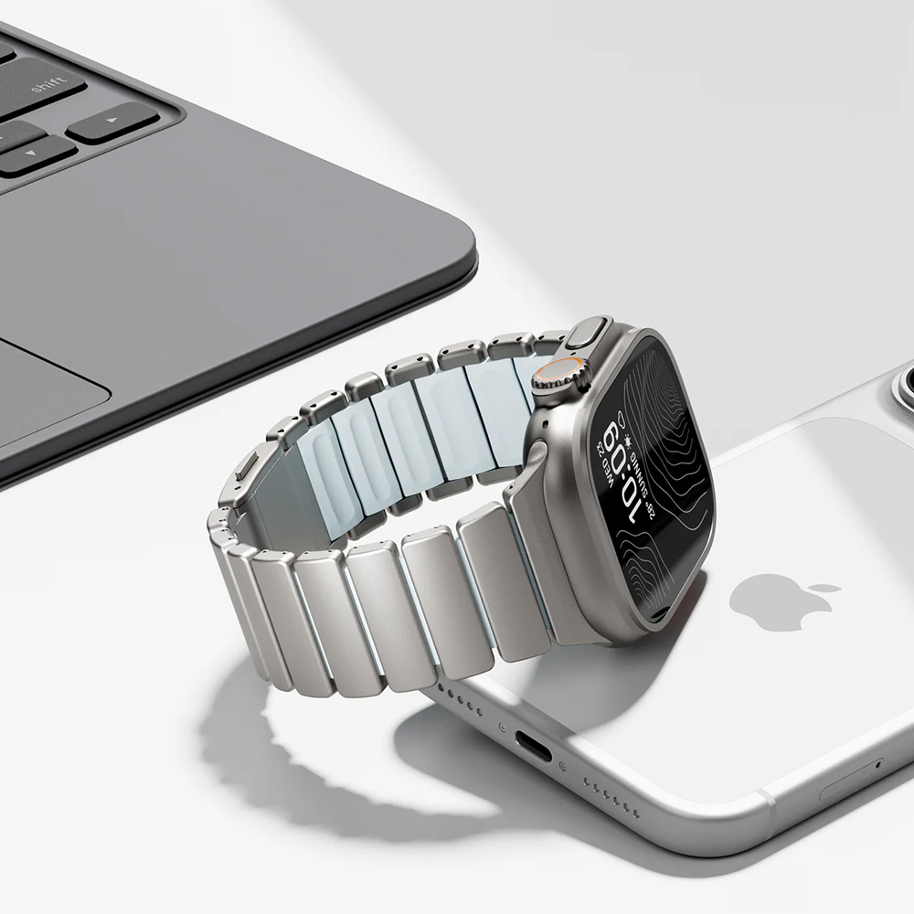 Titanium Band for Apple Watch - Titanium Ice Blue 02