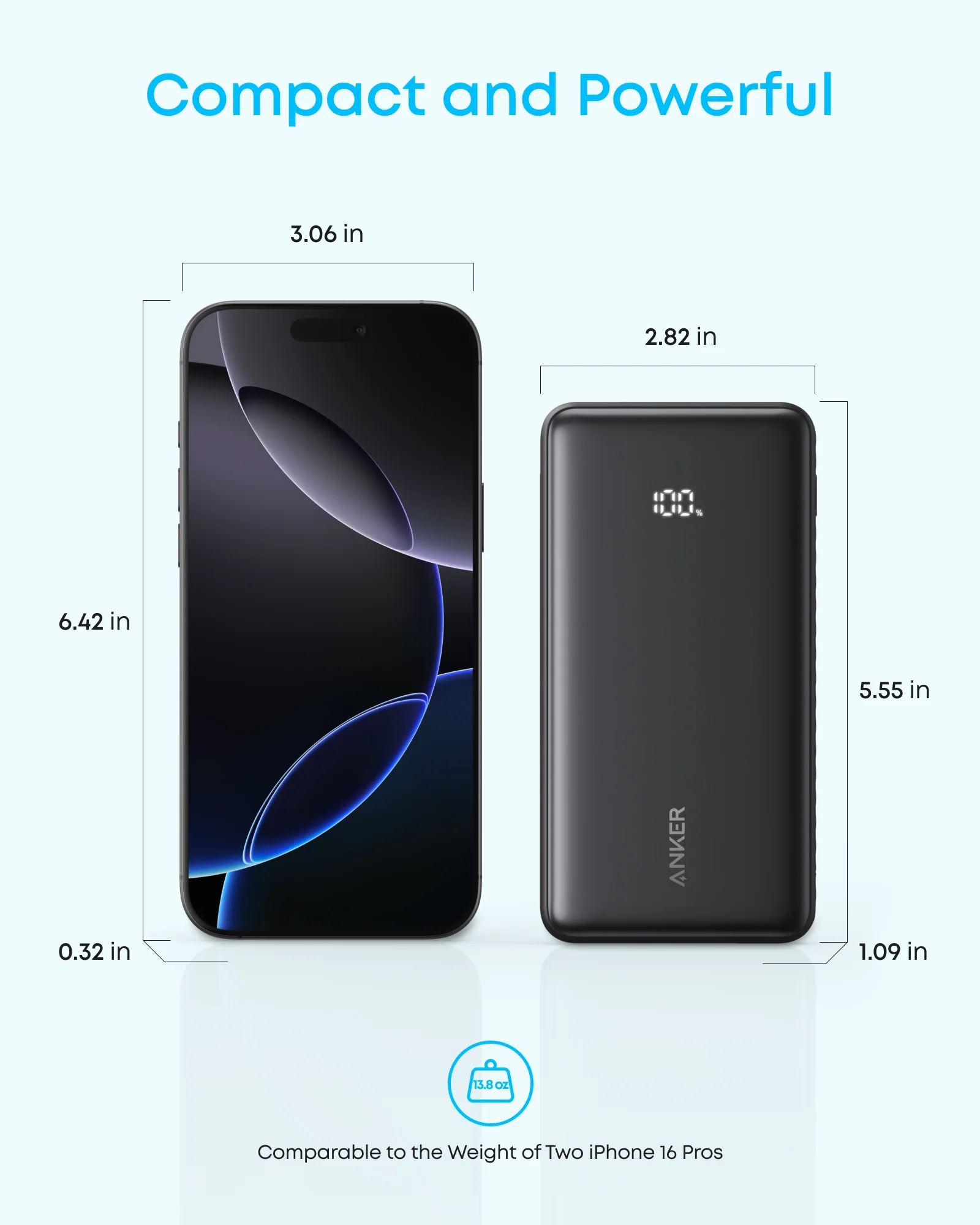 Anker Zolo Power Bank (20K, 22.5W, Built-In USB-C Cable) - Black 03
