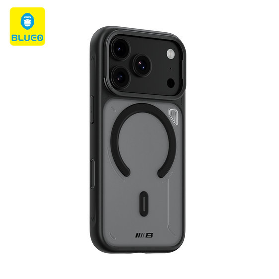 Blueo Frosted Heat Dissipation Stand Magnetic Case for iPhone 17 Pro - Black 03