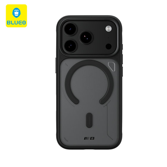 Blueo Frosted Heat Dissipation Stand Magnetic Case for iPhone 17 Pro Max - Black 02