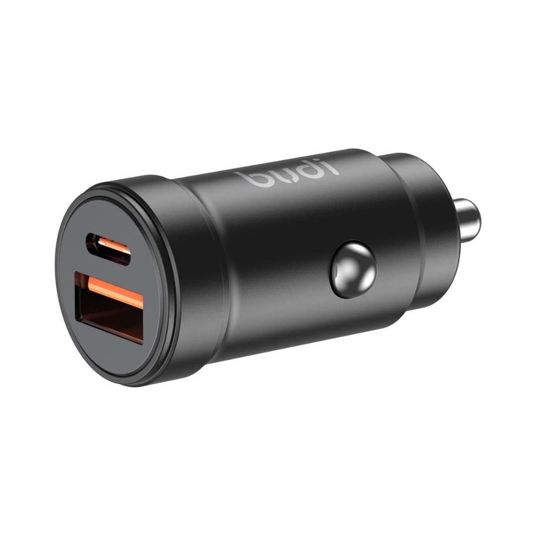Budi Mini Car Charger (30W PD & QC 3.0) - Smart Quick Charge - Black 01