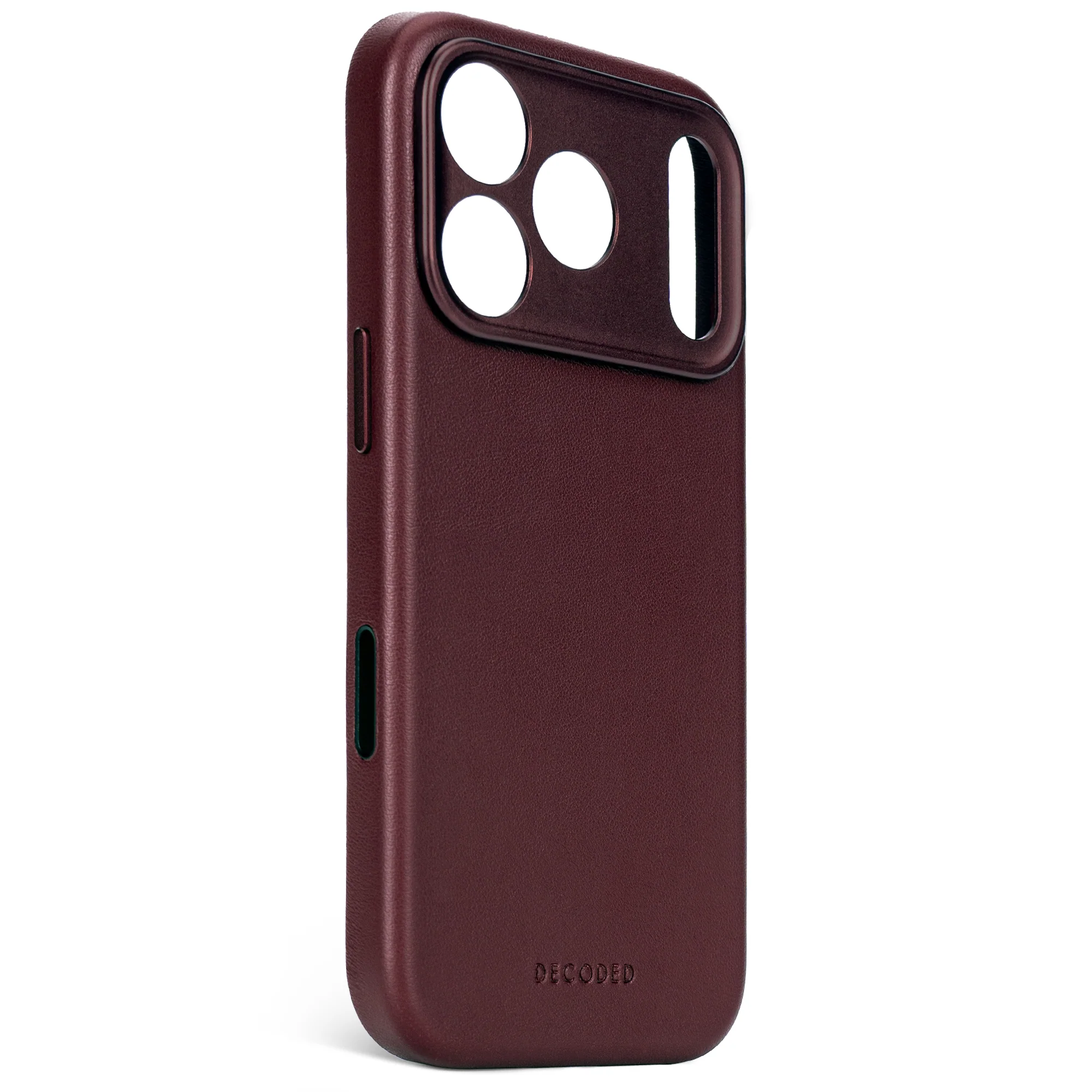 DECODED GEAR Leather Back Cover for iPhone 17 Pro Max - Burgundy 02