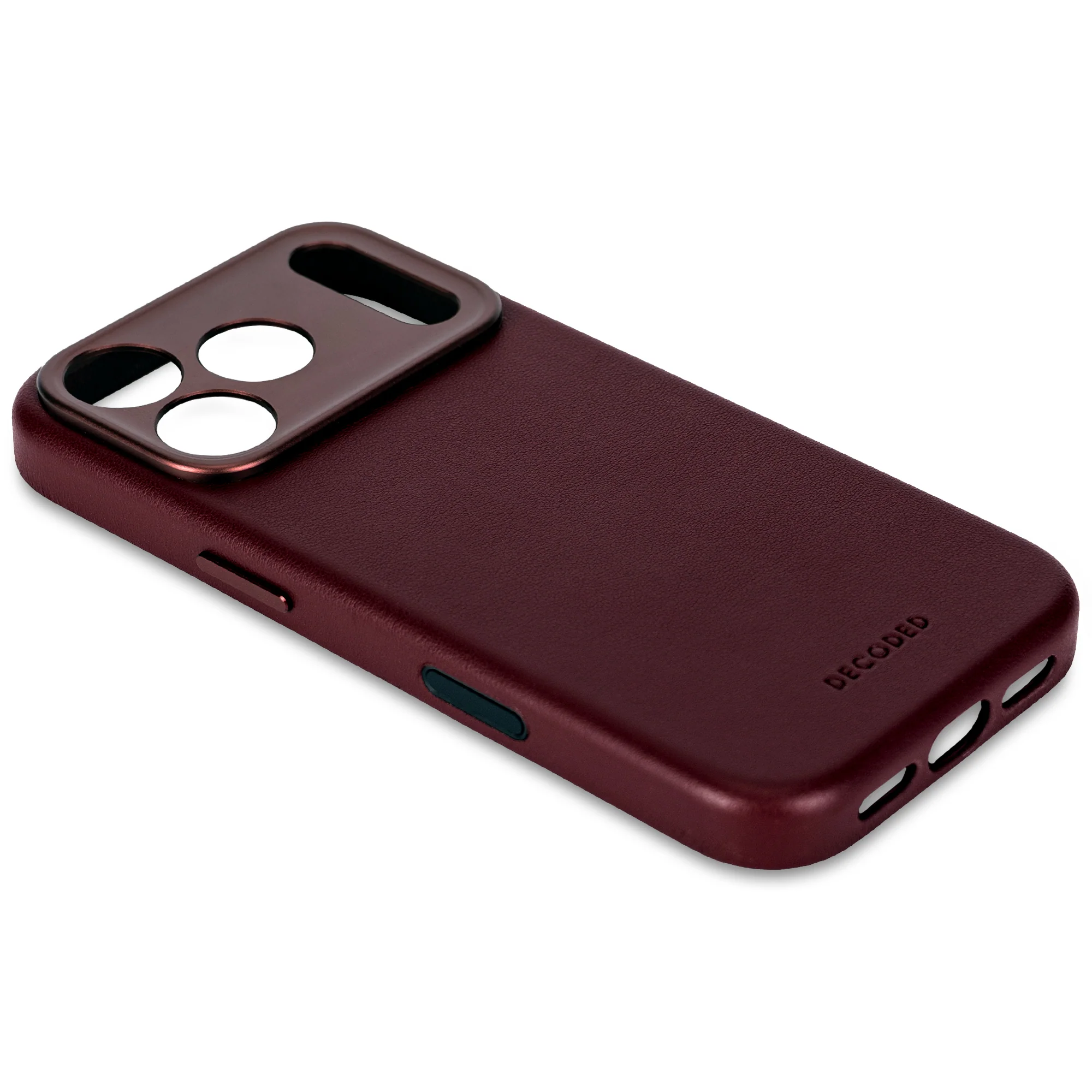 DECODED GEAR Leather Back Cover for iPhone 17 Pro Max - Burgundy 06