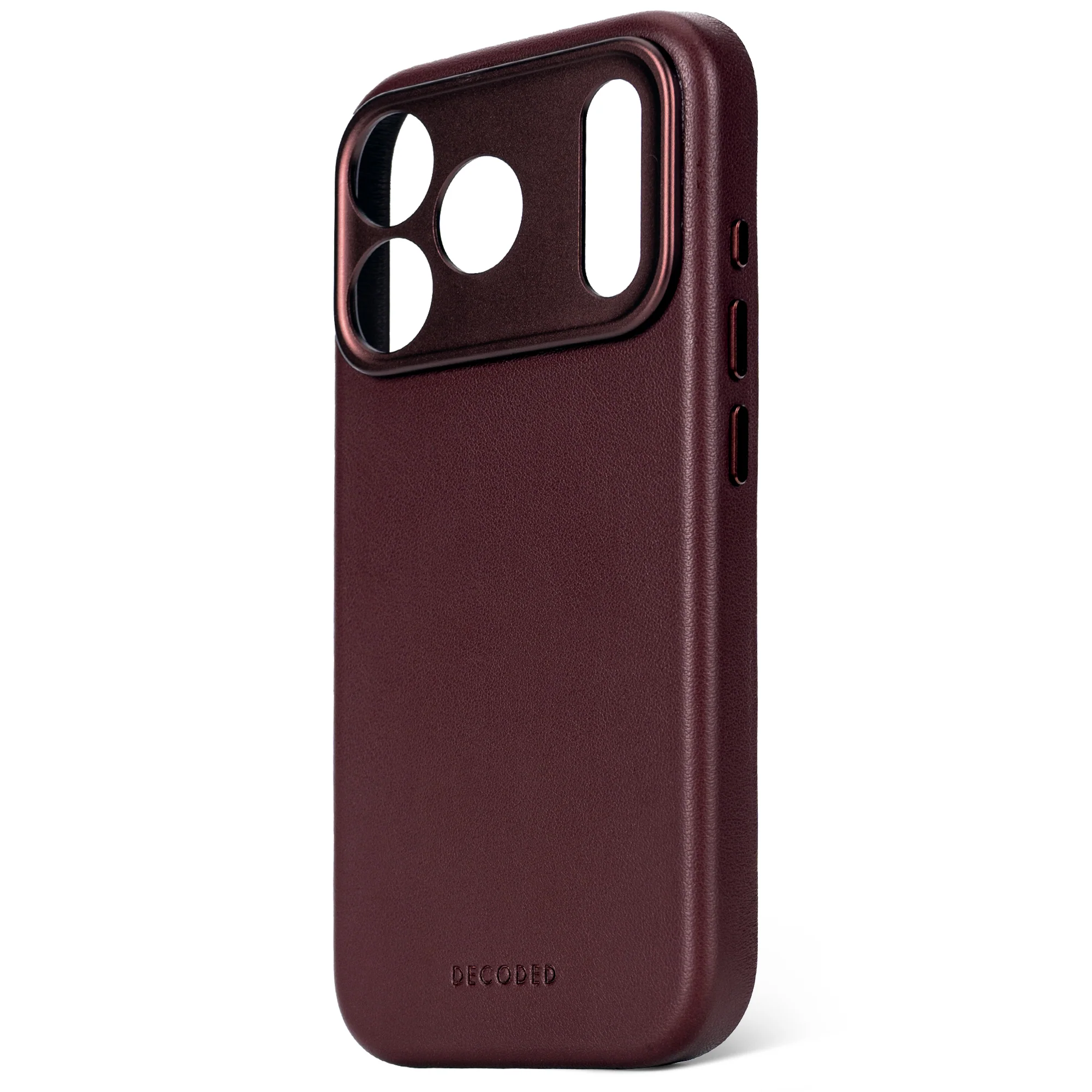 DECODED GEAR Leather Back Cover for iPhone 17 Pro Max - Burgundy 07