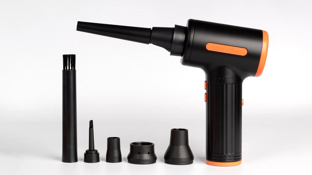 Porodo Triple Speed Portable Air Duster with 4 Nozzles - Black 02
