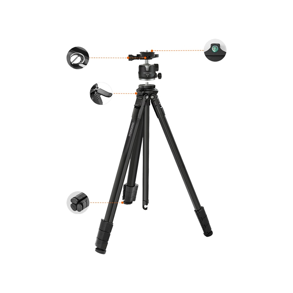 Porodo Ultra-Light Aluminum Tripod (PD-TRPSFE) 03