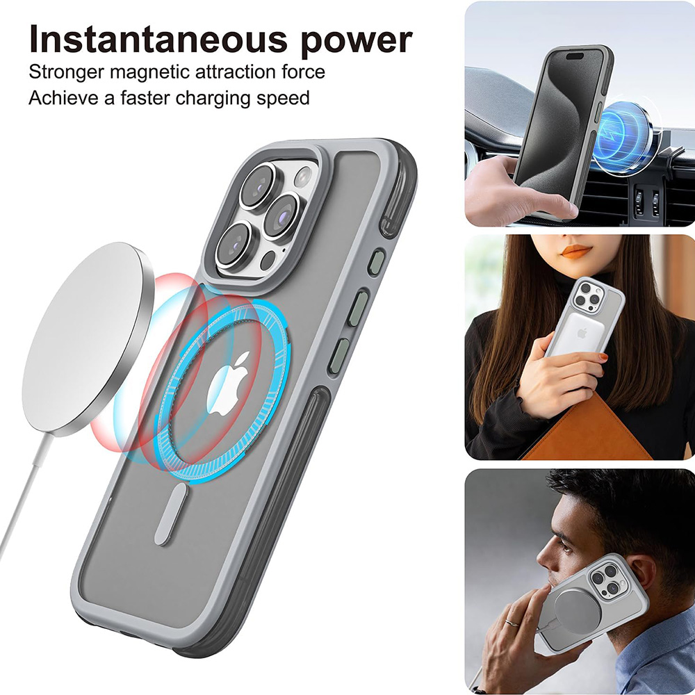 Puloka Defender Series Case for iPhone 16 Pro Max - Grey 04