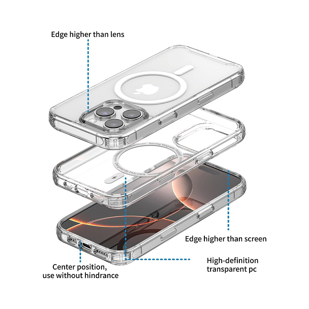 Puloka Defender Series Case for iPhone 16 Pro Max - White 04