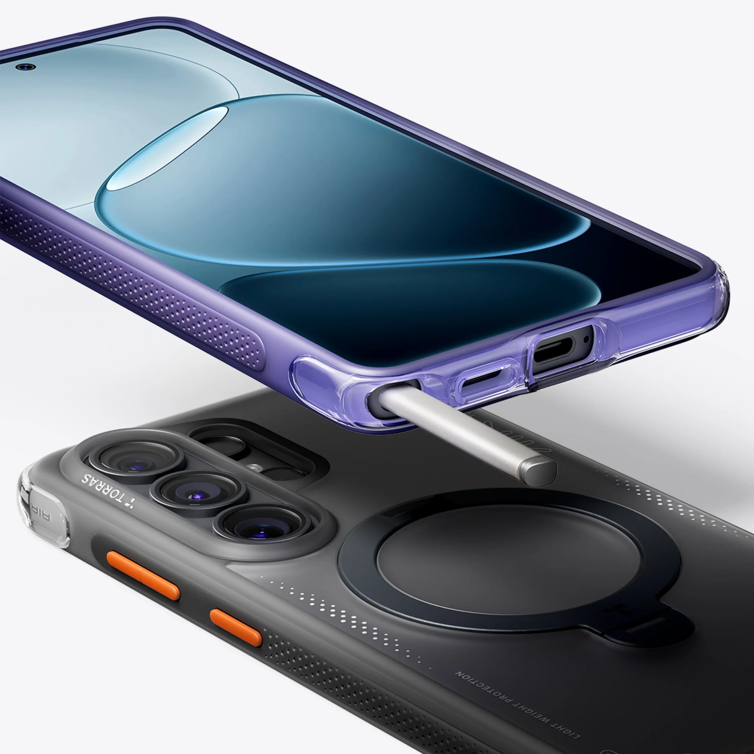 TORRAS Ostand Q3 Air Series for Samsung Galaxy S26 Ultra - Violet Surge 05