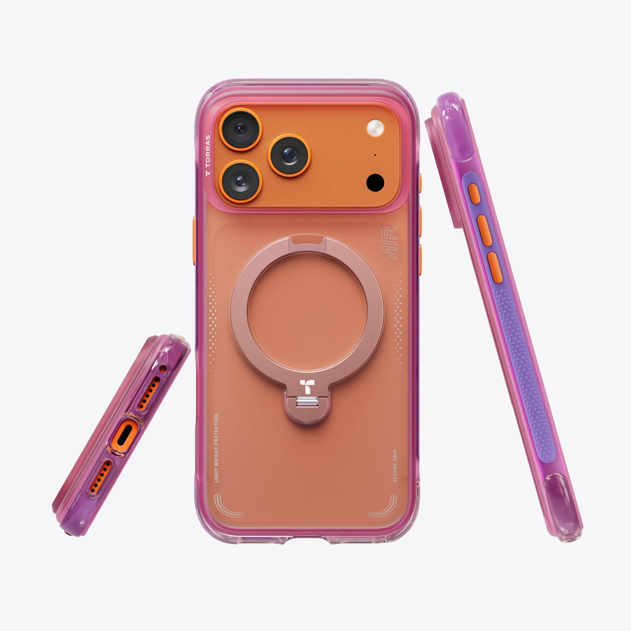 TORRAS Ostand Q3 Air for iPhone 17 Pro Max - Violet Surge 06