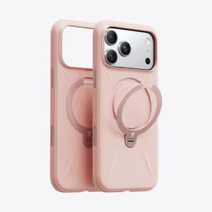 TORRAS Ostand Q3 Silicone Series Case for iPhone 17 Pro - Blush Pink