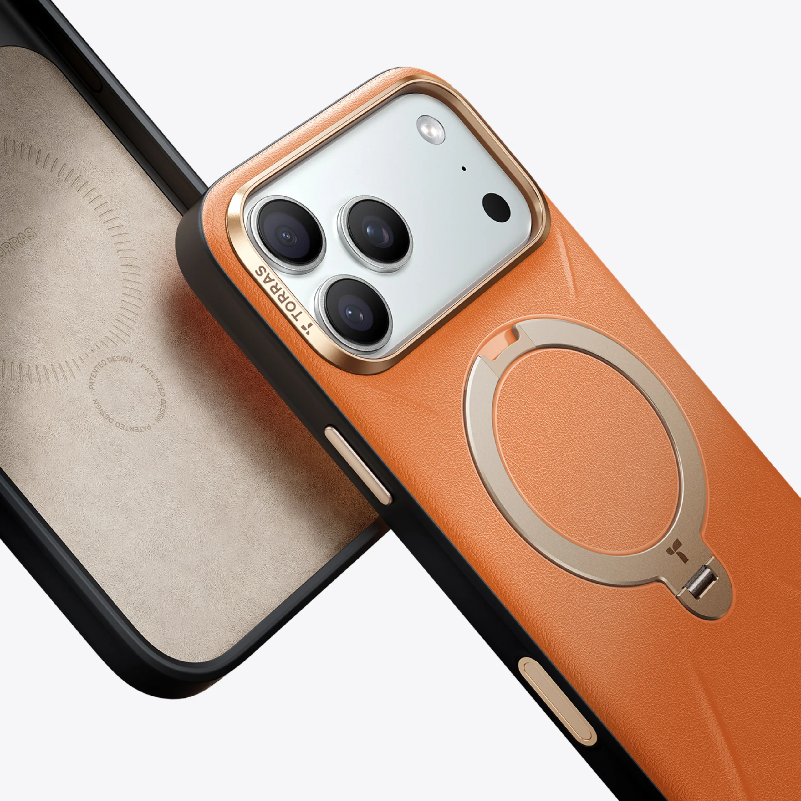 TORRAS Ostand Q3 VegSkin Series Case for iPhone 17 Pro Max - Grey 04