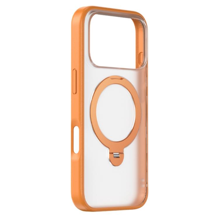ZGA Protective Case with Adjustable Kickstand for iPhone 17 Pro - Orange 01