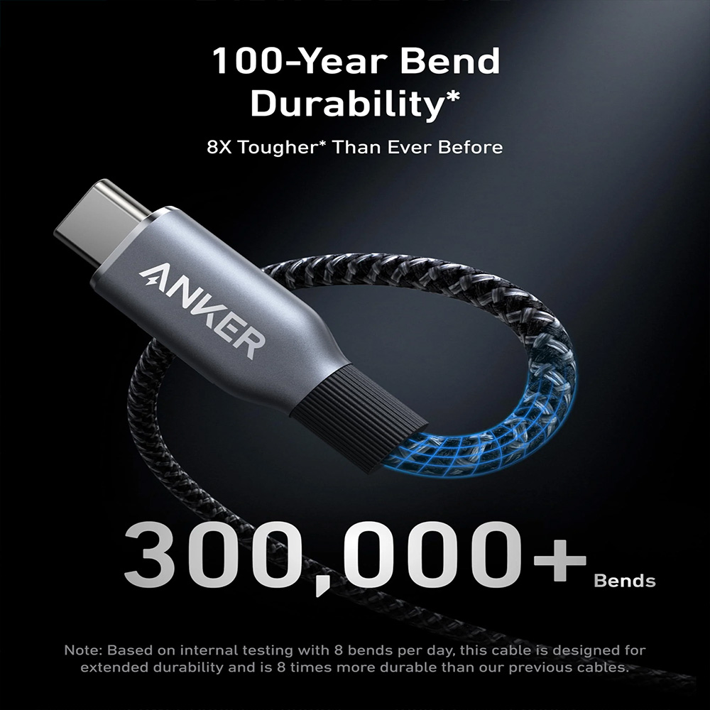 Anker Prime USB-C to USB-C Cable (240W- Upcycled - Braided) - 2m - Black 03