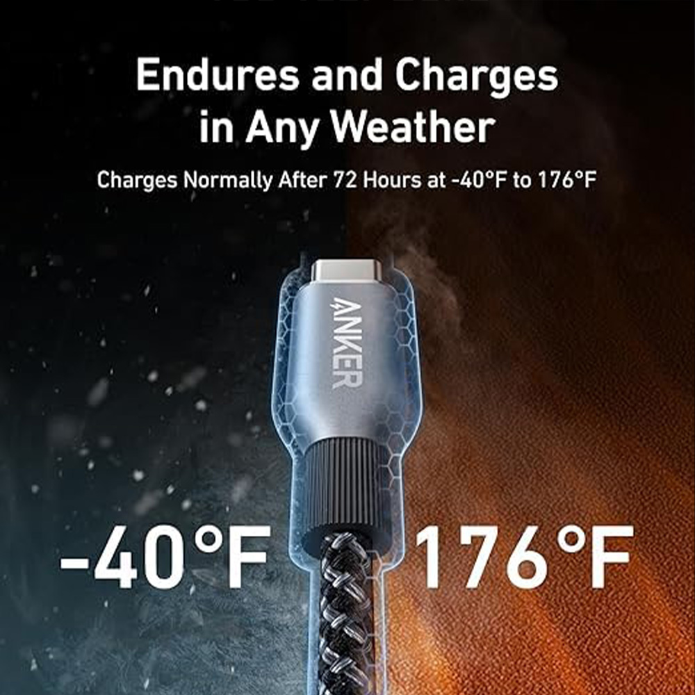 Anker Prime USB-C to USB-C Cable (240W- Upcycled - Braided) - 2m - Black 04