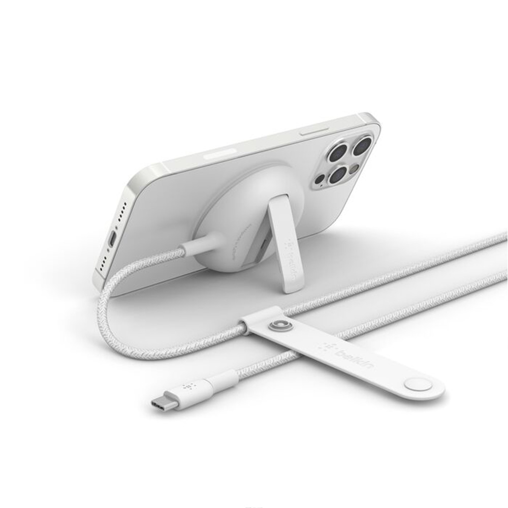 Belkin BoostCharge Pro Portable Wireless Charger Pad with Official MagSafe Charging 15W - White 03