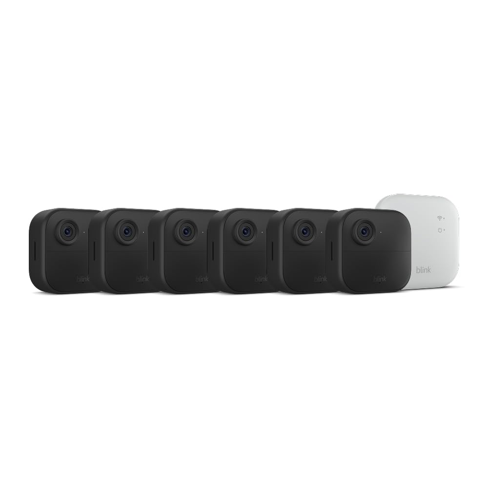 Blink Outdoor 4 XR - Wireless Smart Security Camera System Pack of 6 - Black 01