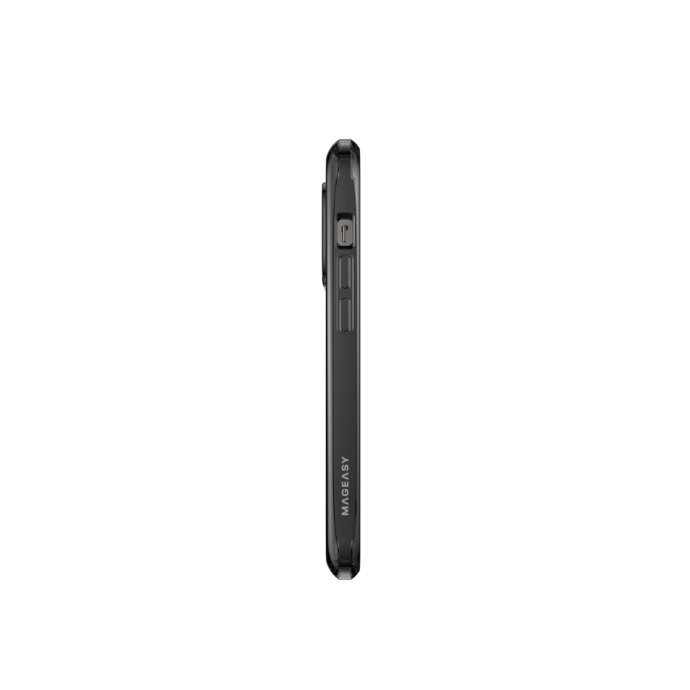 MagEasy Alos M Anti-Yellowing Contoured Bumper iPhone 14 Pro Case with AIR-SHIELD - Transparent Black 04