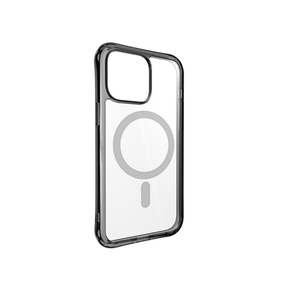 MagEasy Alos M Anti-Yellowing Contoured Bumper iPhone 14 Pro Case with AIR-SHIELD - Transparent Black 05