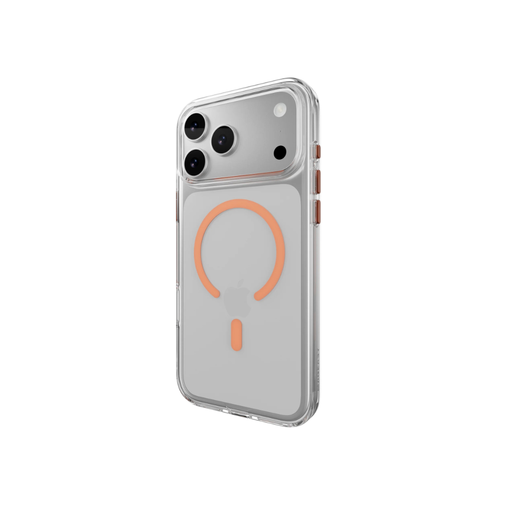 MagEasy Bright M Never Yellowing Protective Clear Case for iPhone 17 Pro Max - Transparent:Coral 03