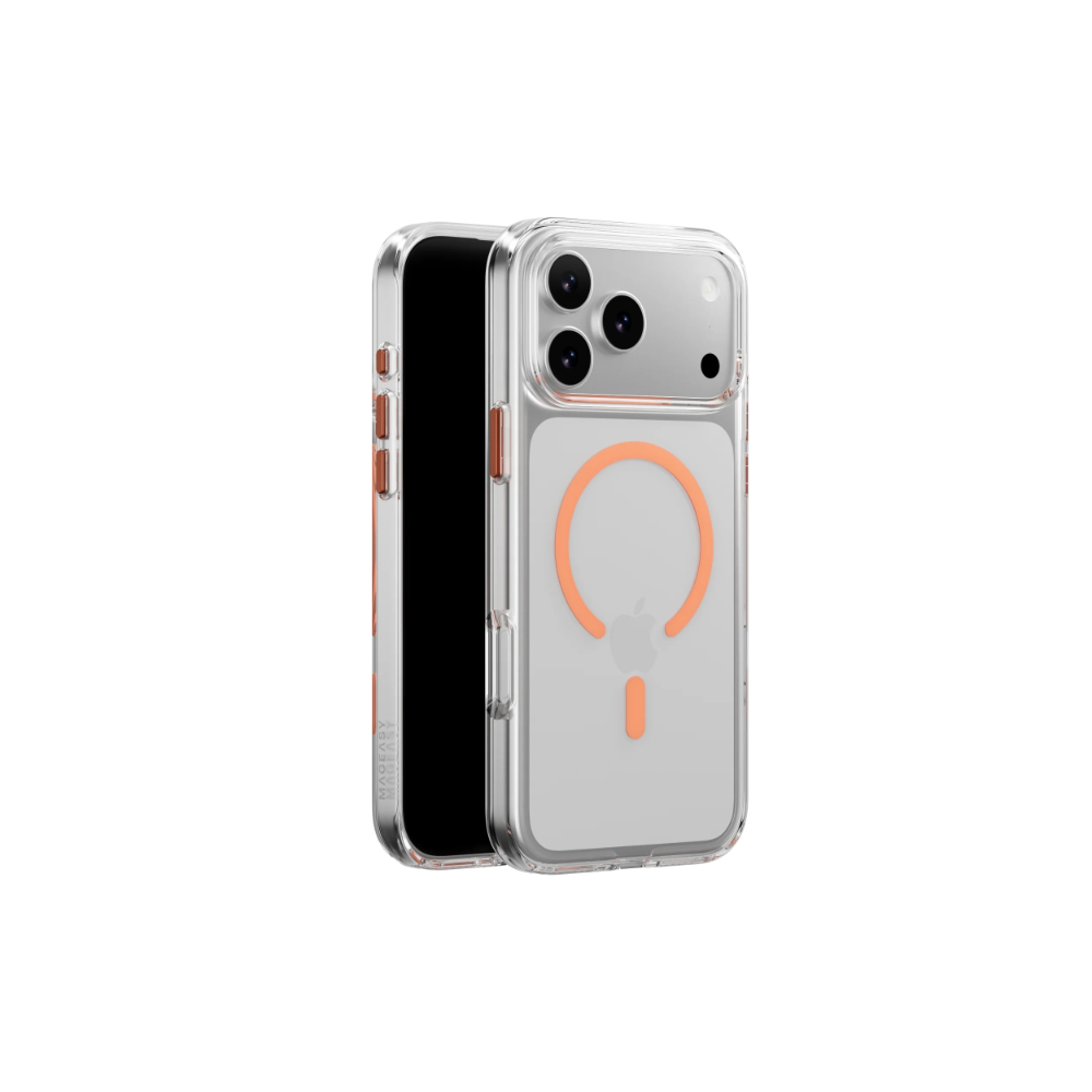 MagEasy Bright M Never Yellowing Protective Clear Case for iPhone 17 Pro Max - Transparent:Coral 07