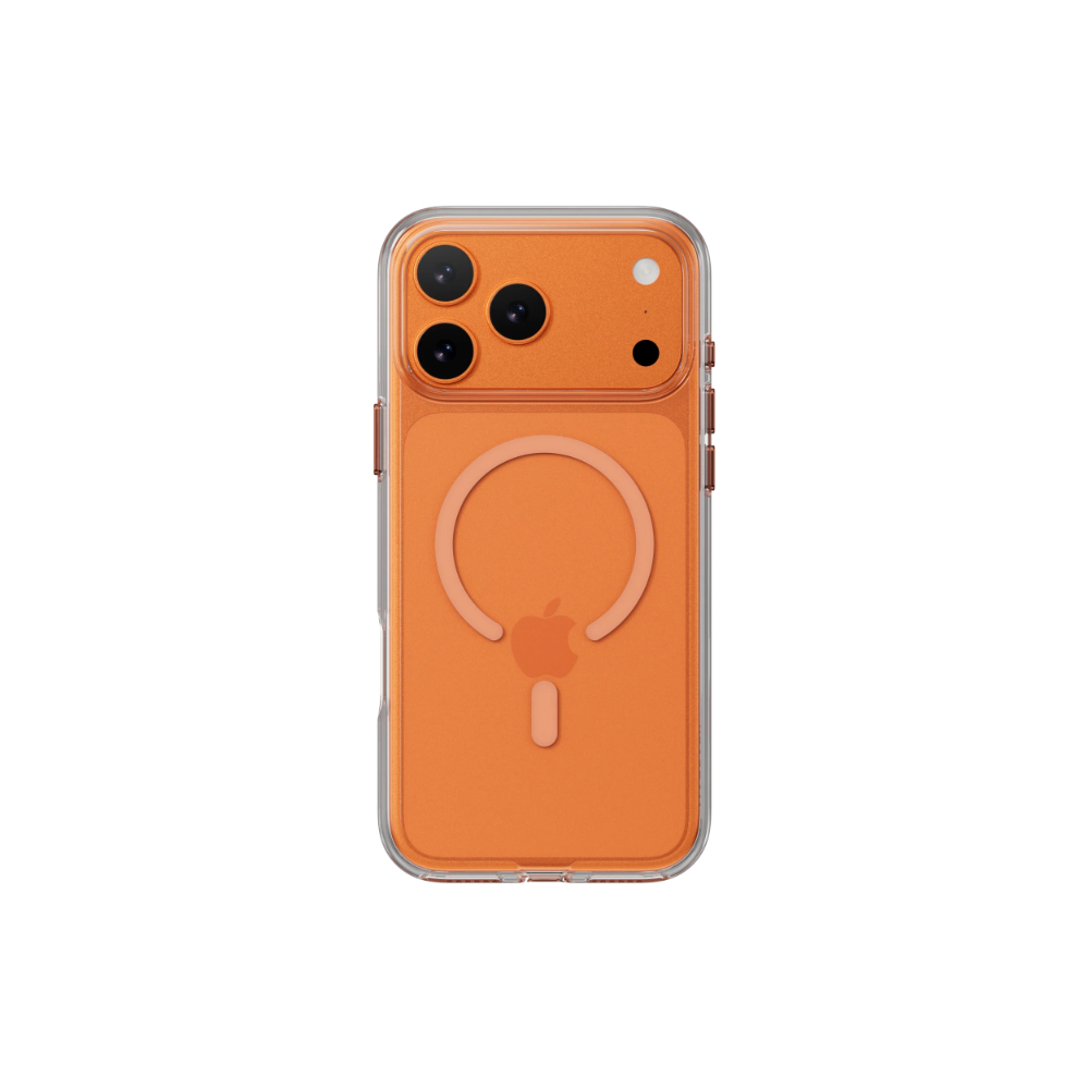 MagEasy Bright M Never Yellowing Protective Clear Case for iPhone 17 Pro - Transparent:Coral 01