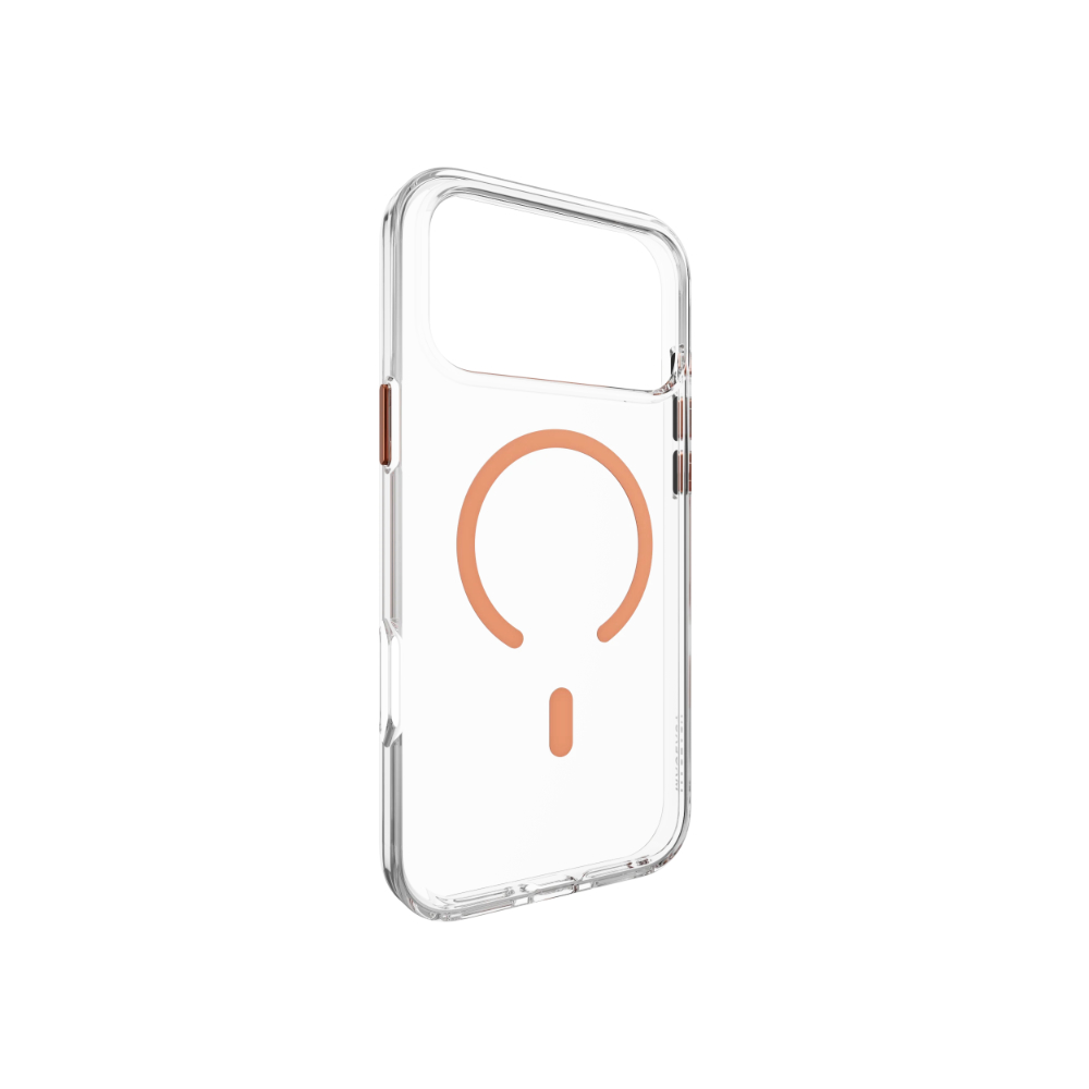 MagEasy Bright M Never Yellowing Protective Clear Case for iPhone 17 Pro - Transparent:Coral 04