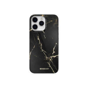 MagEasy Marble M Double Layer Decoration iPhone 14 Pro Case | MagSafe - Pearl Black