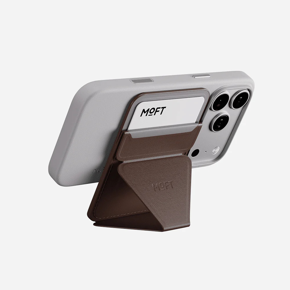 Moft Snap-on Phone Stand & Wallet MOVAS™ - MagSafe Compatible - Brownie 02