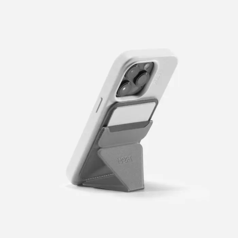 Moft Snap-on Phone Stand & Wallet MOVAS™ - MagSafe Compatible - Cool Grey 05