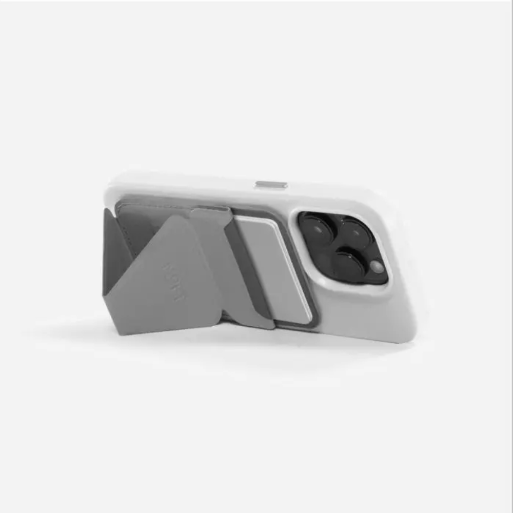 Moft Snap-on Phone Stand & Wallet MOVAS™ - MagSafe Compatible - Cool Grey 06