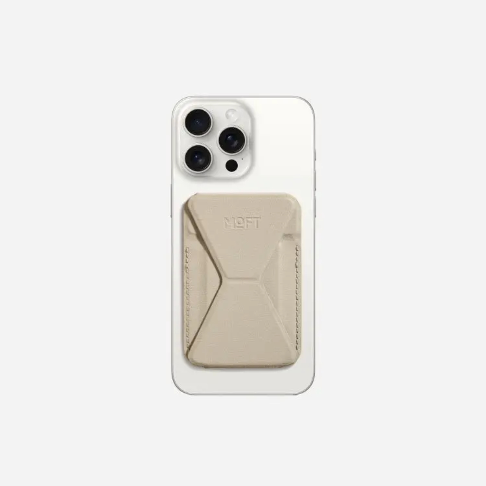 Moft Snap-on Phone Stand & Wallet MOVAS™ - MagSafe Compatible - Earthen Beige 02