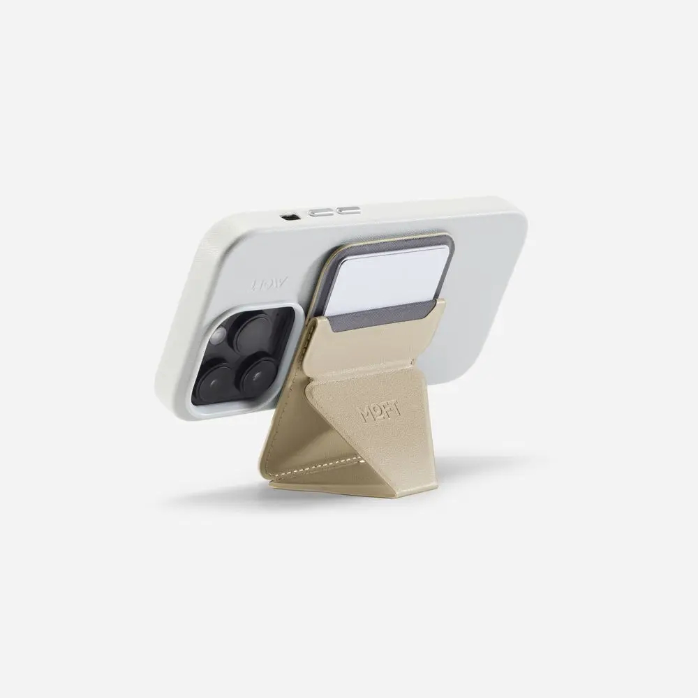 Moft Snap-on Phone Stand & Wallet MOVAS™ - MagSafe Compatible - Earthen Beige 03