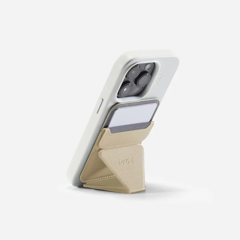Moft Snap-on Phone Stand & Wallet MOVAS™ - MagSafe Compatible - Earthen Beige 04